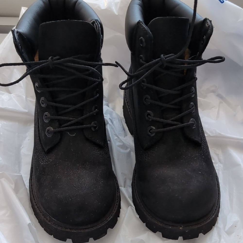 Timberland Black Lace-Up Boots